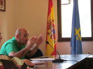 Belarmino Álvarez, durante el pleno de hoy