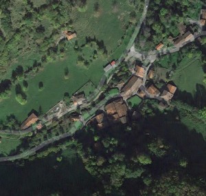 Vista aérea de Barrio de Google Maps