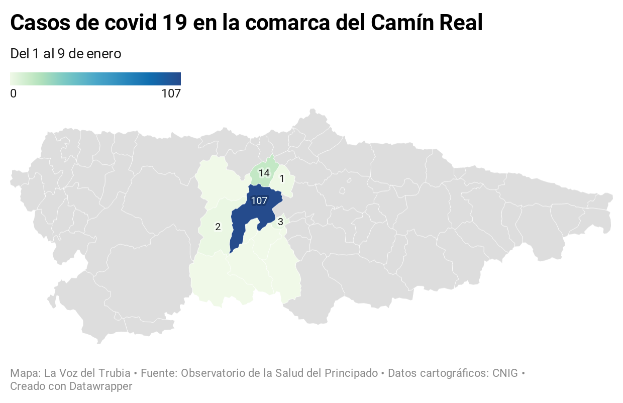 El brote de Grado suma más de cien positivos y dispara los casos en Candamo