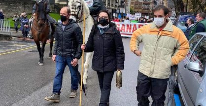 Ganaderos en manifestación en Oviedo