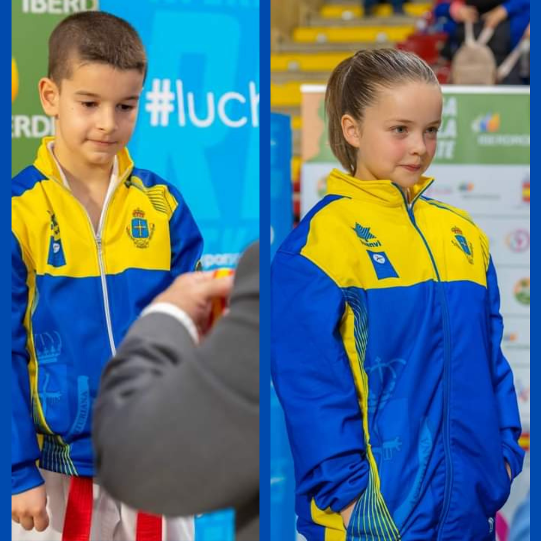 Dos pequeños regueranos, en lo alto del kárate nacional