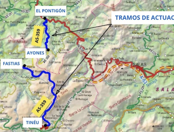 Fomento adjudica en más de 1,5 millones las obras de El Pontigón a Tineo