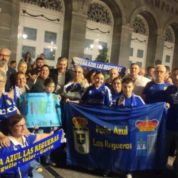 peña azul las regueras La reguerana Noemí García, elegida por el Real Oviedo para presentar la nueva camiseta del equipo