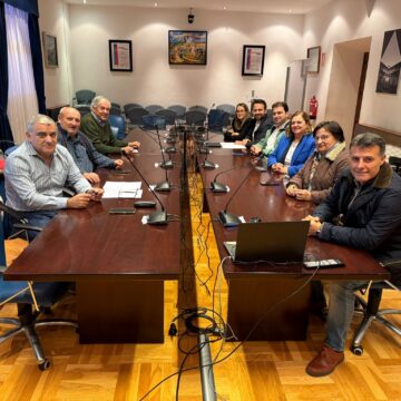 Representantes del PP junto con miembros de la Plataforma del Suroccidente La Plataforma del Suroccidente y el PP denuncian que la autovía a Tineo y Cangas se «cae» de la Alianza por las Infraestructuras