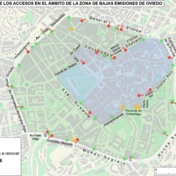Mapa Oviedo informa hoy a las asociaciones de Trubia sobre la implantación de la Zona de Bajas Emisiones