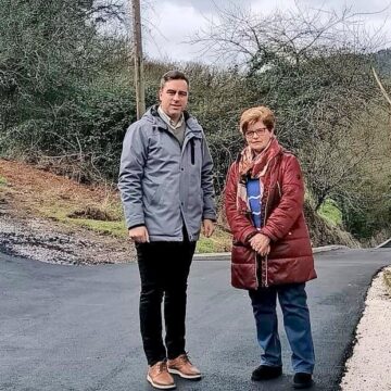 Culmina la obra del acceso a Carcabón, en Las Regueras