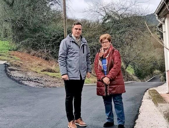 maribel obras Culmina la obra del acceso a Carcabón, en Las Regueras