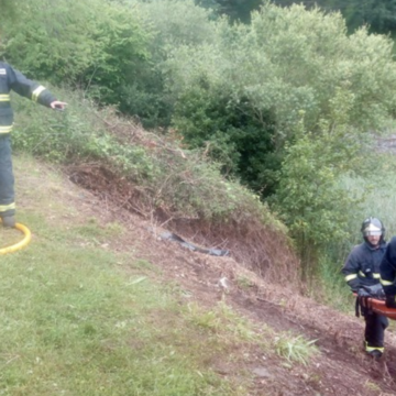 Fallece una mujer tras salirse de la carretera en Tineo