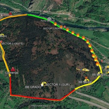 Drones para detectar los puntos peligrosos del incendio de Peñaflor y Vega de Anzo